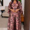 Luxe Satin Kimono & Wide Leg Pants Set