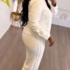 Premium Two-Piece Black & White Tracksuit Set
