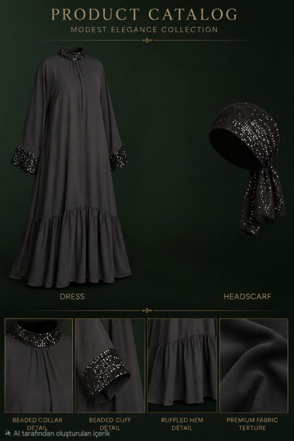 Premium Black Sequin Dress - Wholesale