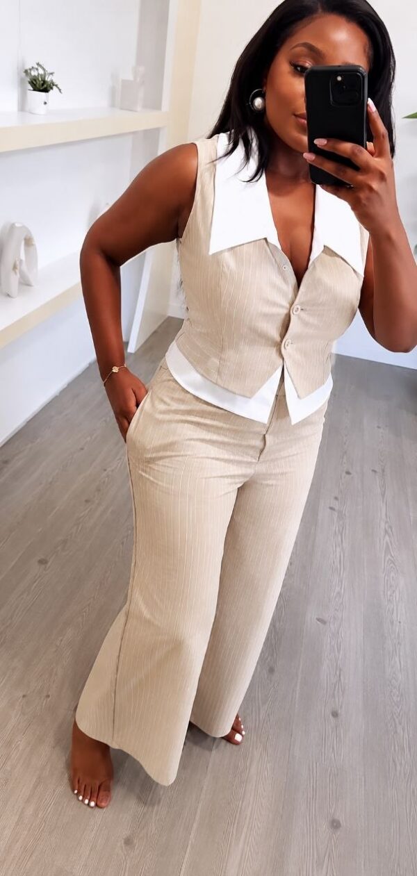 Premium Two-Piece Beige Suit Set - Wholesale