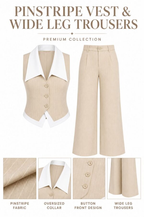 Premium Two-Piece Beige Suit Set - Wholesale