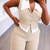 Premium Two-Piece Beige Suit Set - Wholesale