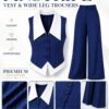 Premium Pinstripe Vest & Wide Leg Trousers Two-Piece Set