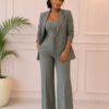 Premium Pinstripe Three-Piece Suit Set - Wholesale