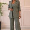 Premium Pinstripe Three-Piece Suit Set - Wholesale
