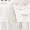 Premium White Two-Piece Pleated Set