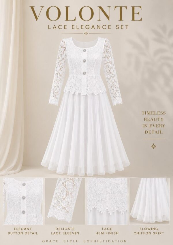 Premium White Lace Dress - Wholesale B2B
