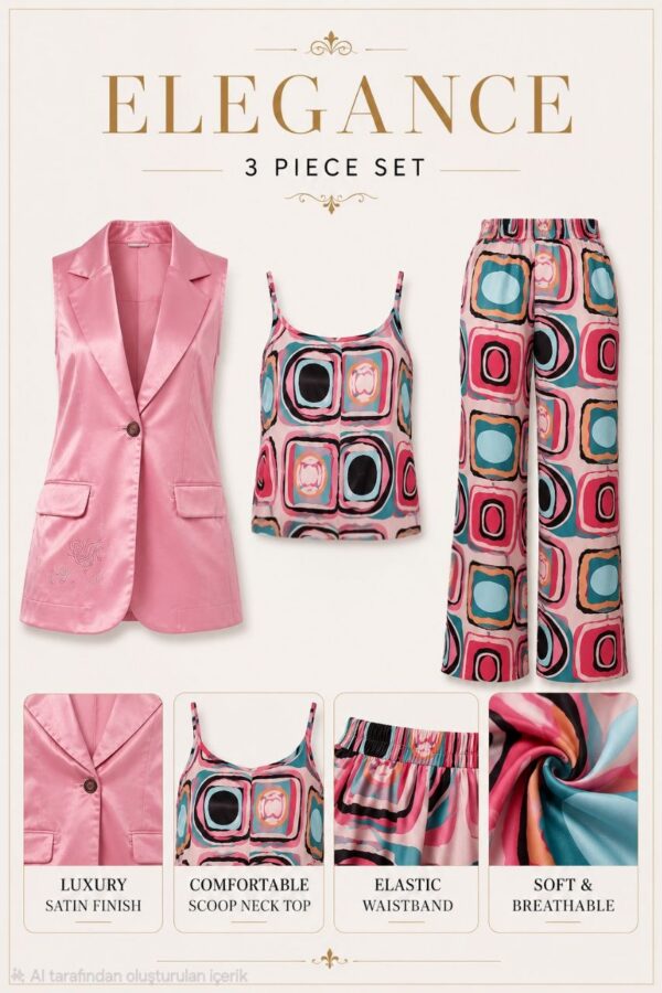 Premium Three-Piece Set - Powder Pink