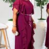Elegant Color Block Shirt Dress
