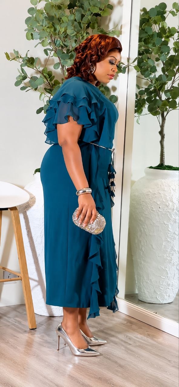 Elegant Color Block Shirt Dress