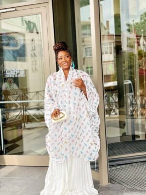 Elegant White Two-Piece Pleated Set