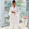Elegant White Two-Piece Pleated Set