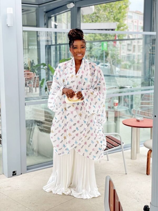 Elegant White Two-Piece Pleated Set