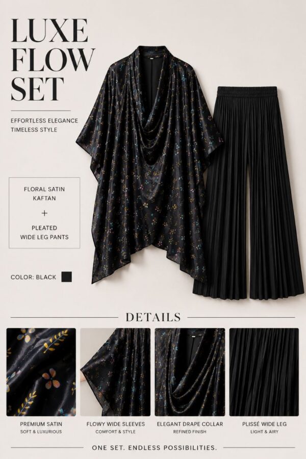 Premium Two-Piece Black Ensemble Set