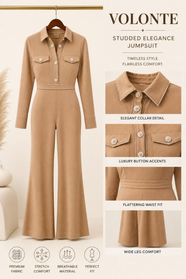 Premium Beige Jumpsuit - Wholesale