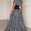 Leopard Print Maxi Dress with Belt - Wholesale