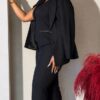Premium Black Three-Piece Blazer Set