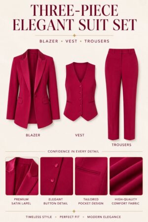 Premium Three-Piece Suit Set - Professional Business Attire