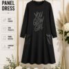 Elegant Color Block Shirt Dress