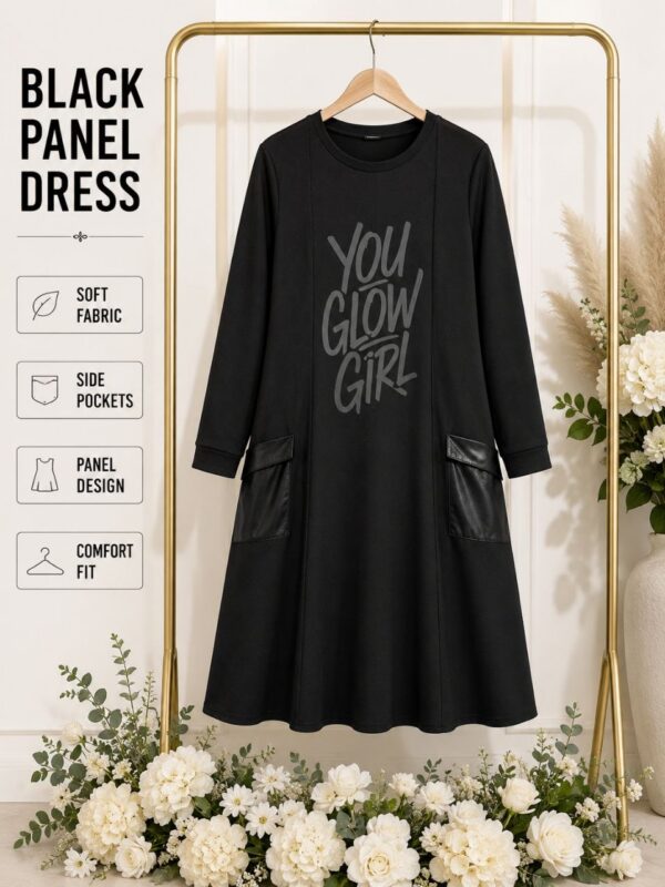 Elegant Color Block Shirt Dress
