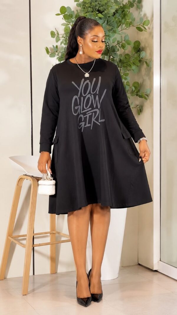 Elegant Color Block Shirt Dress
