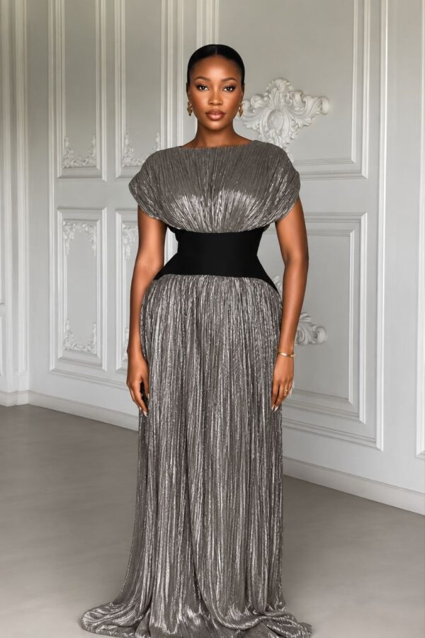 Premium Gray Evening Dress - Wholesale