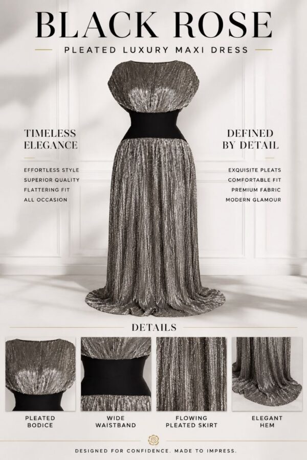 Premium Gray Evening Dress - Wholesale