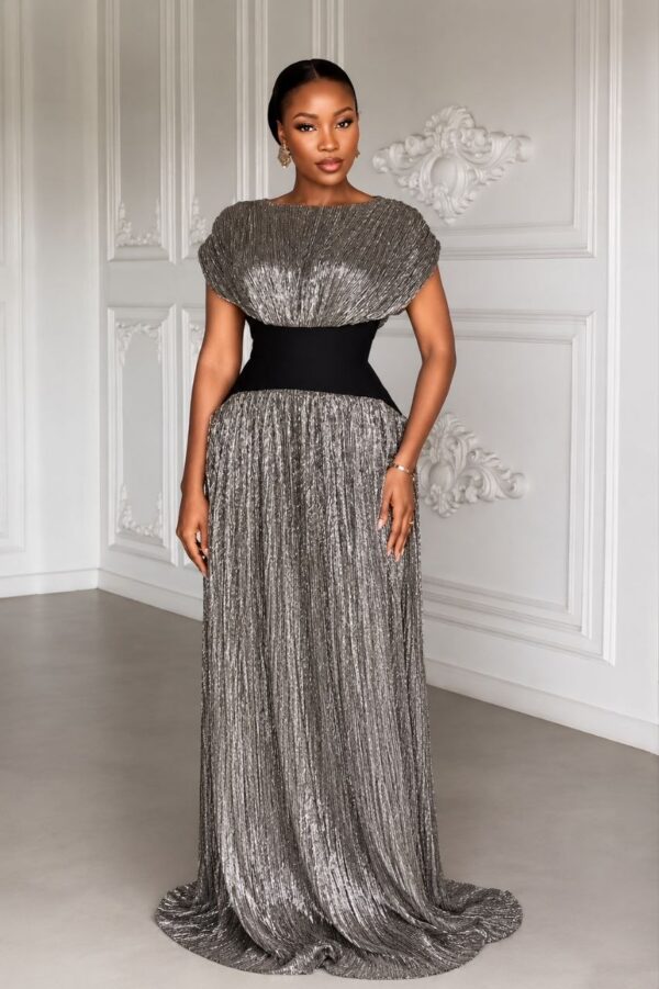 Premium Gray Evening Dress - Wholesale