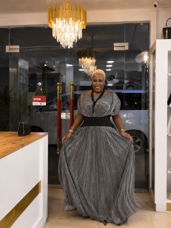 Premium Gray Evening Dress - Wholesale