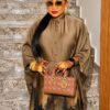 Premium Brown Kimono Pants Set