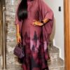 Premium Kimono & Pants Set - Tree Print Design