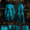 Premium Blue Kimono and Pants Set - Wholesale B2B