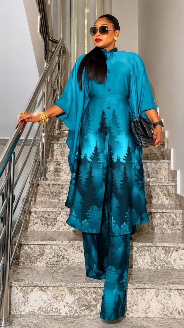 Premium Blue Kimono and Pants Set - Wholesale B2B