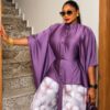 Premium Purple Kimono and Pants Set