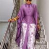 Premium Purple Kimono and Pants Set