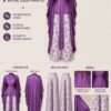 Premium Purple Kimono and Pants Set