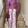 Premium Purple Kimono and Pants Set