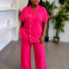Premium Pink Two-Piece Pajama Set