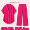 Premium Pink Two-Piece Pajama Set