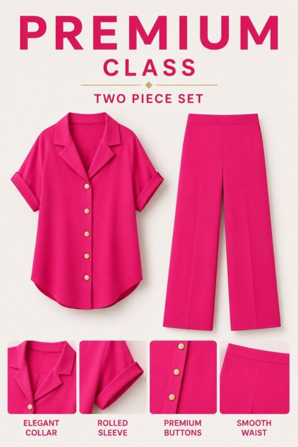 Premium Pink Two-Piece Pajama Set