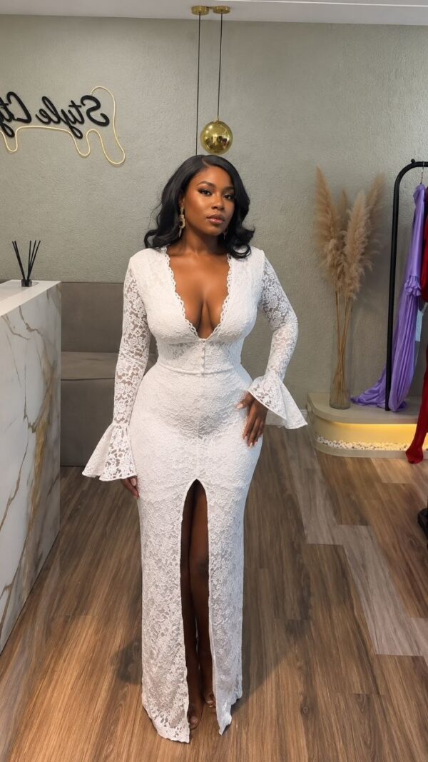 Premium White Lace Dress - Wholesale B2B