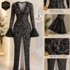 Black Lace Wrap Dress - Premium Wholesale