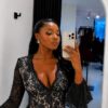 Black Lace Wrap Dress - Premium Wholesale