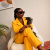 Premium Three-Piece Yellow Blazer Set