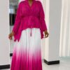 Two-Piece Pleated Set - Pink & White
