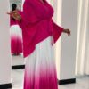 Two-Piece Pleated Set - Pink & White