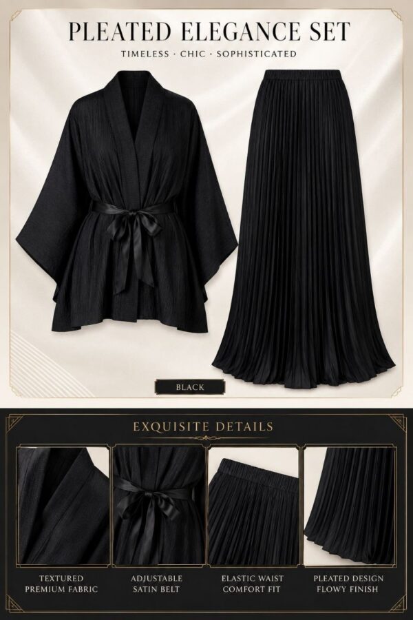Premium Two-Piece Pleated Set - Wholesale Fashion