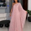 One Shoulder Pleated Dress - Dusty Lilac Premium