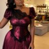 Volonte Premium Burgundy Two-Piece Corset Set