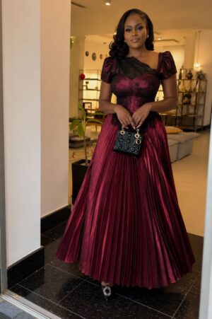 Volonte Premium Burgundy Two-Piece Corset Set